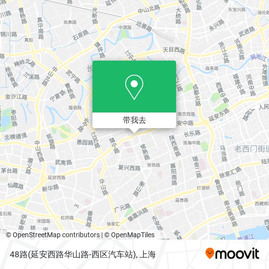 48路(延安西路华山路-西区汽车站)地图