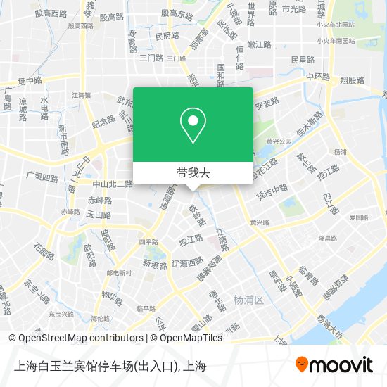 上海白玉兰宾馆停车场(出入口)地图