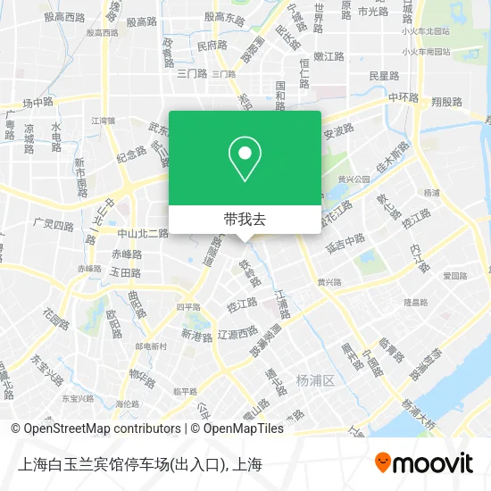 上海白玉兰宾馆停车场(出入口)地图