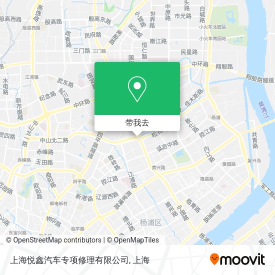 上海悦鑫汽车专项修理有限公司地图
