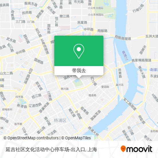 延吉社区文化活动中心停车场-出入口地图
