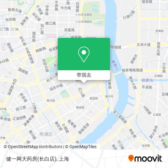 健一网大药房(长白店)地图