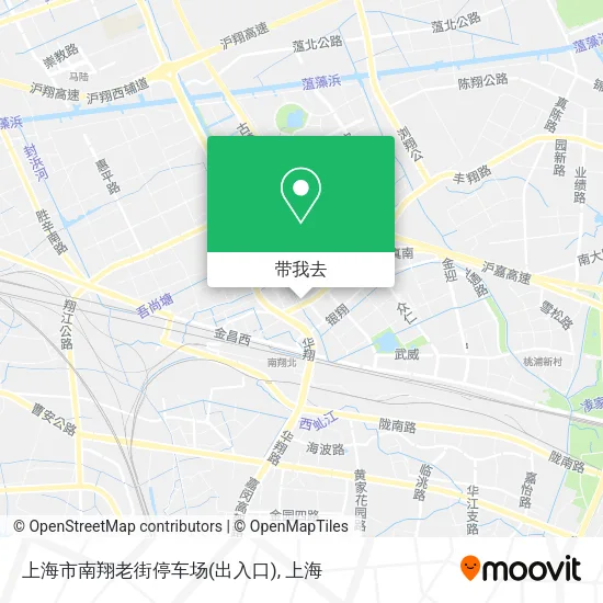 上海市南翔老街停车场(出入口)地图