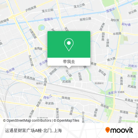 运通星财富广场A幢-北门地图