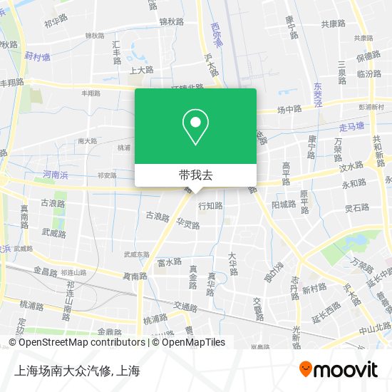 上海场南大众汽修地图
