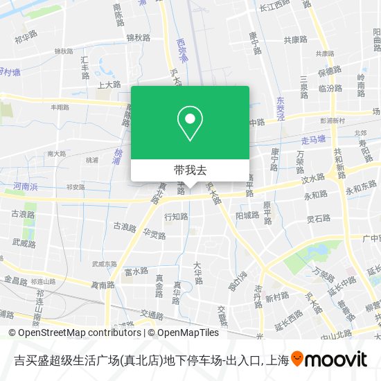 吉买盛超级生活广场(真北店)地下停车场-出入口地图