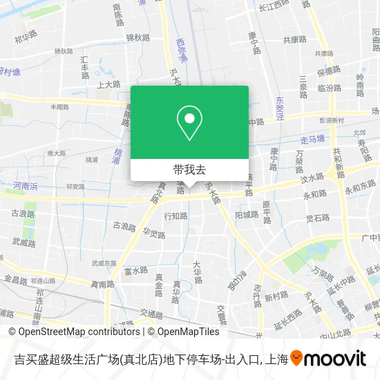 吉买盛超级生活广场(真北店)地下停车场-出入口地图