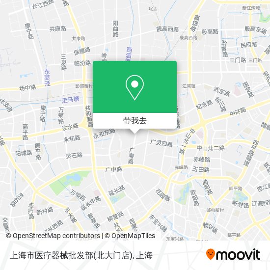 上海市医疗器械批发部(北大门店)地图