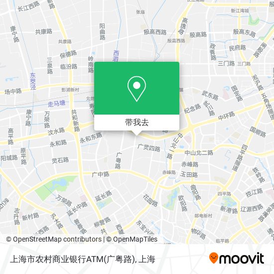 上海市农村商业银行ATM(广粤路)地图