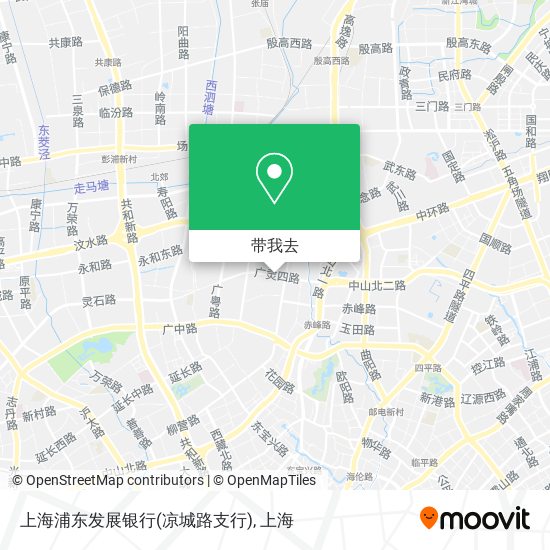 上海浦东发展银行(凉城路支行)地图