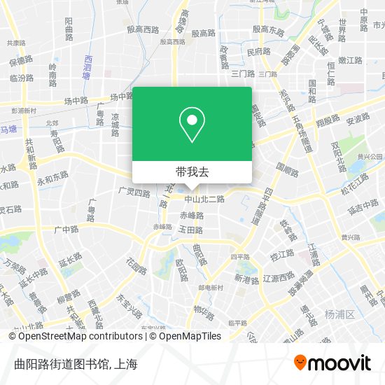 曲阳路街道图书馆地图