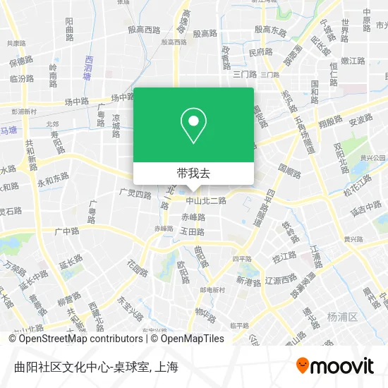 曲阳社区文化中心-桌球室地图
