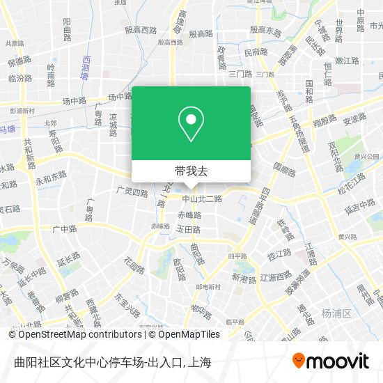 曲阳社区文化中心停车场-出入口地图