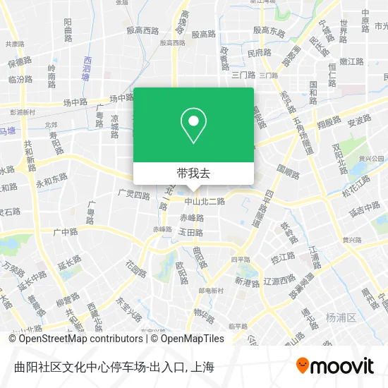 曲阳社区文化中心停车场-出入口地图