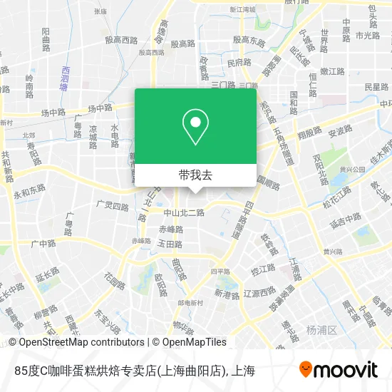 85度C咖啡蛋糕烘焙专卖店(上海曲阳店)地图