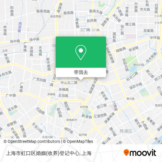上海市虹口区婚姻(收养)登记中心地图