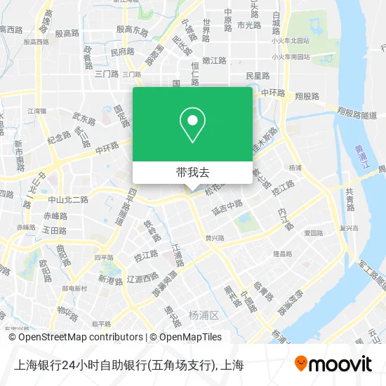 上海银行24小时自助银行(五角场支行)地图
