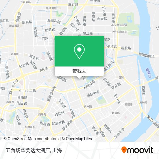 五角场华美达大酒店地图