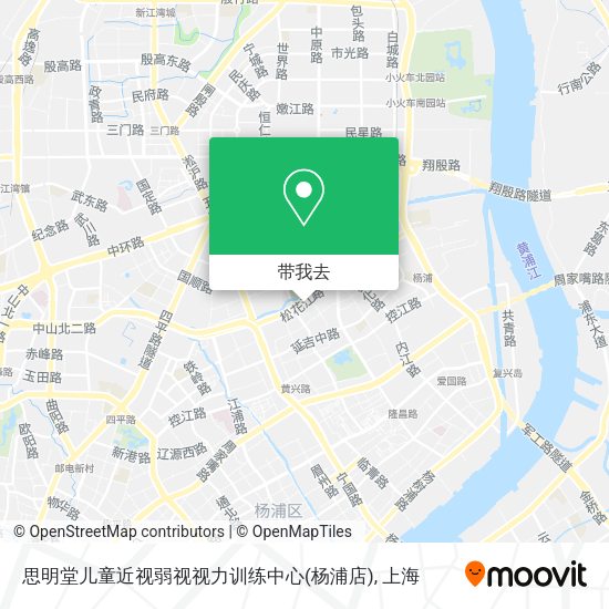 思明堂儿童近视弱视视力训练中心(杨浦店)地图