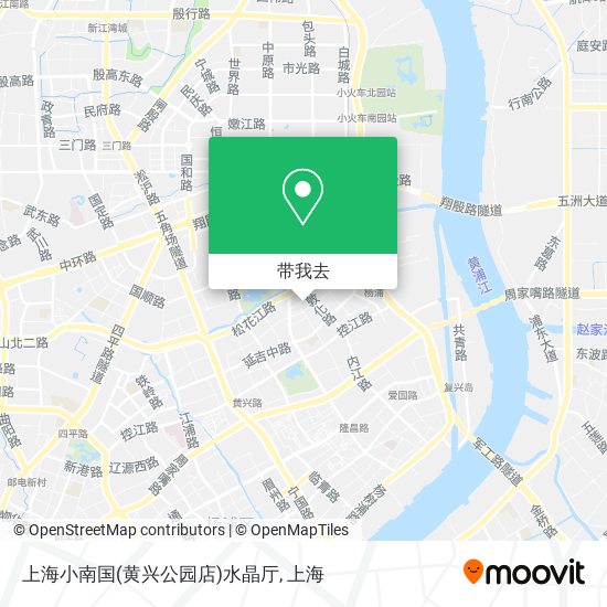 上海小南国(黄兴公园店)水晶厅地图