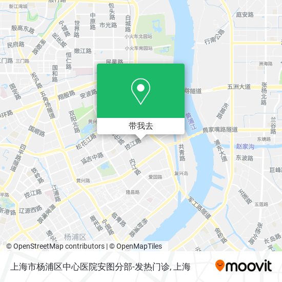 上海市杨浦区中心医院安图分部-发热门诊地图