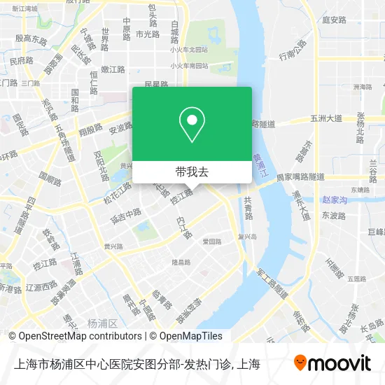上海市杨浦区中心医院安图分部-发热门诊地图
