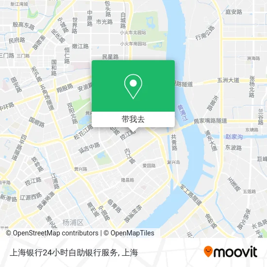 上海银行24小时自助银行服务地图