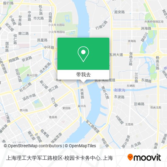 上海理工大学军工路校区-校园卡卡务中心地图