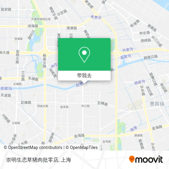 崇明生态草猪肉批零店地图