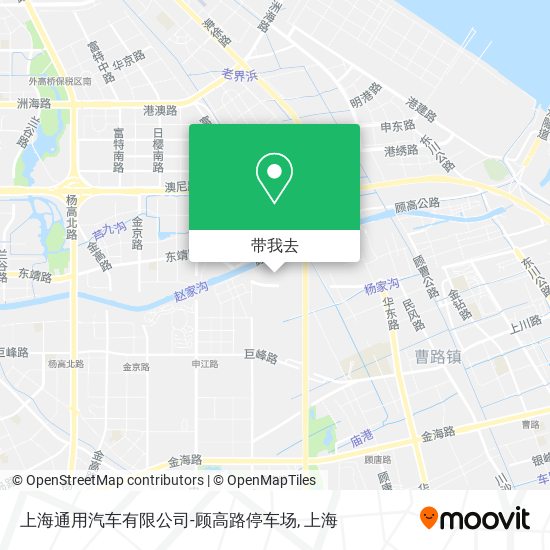 上海通用汽车有限公司-顾高路停车场地图