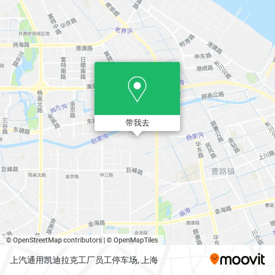 上汽通用凯迪拉克工厂员工停车场地图