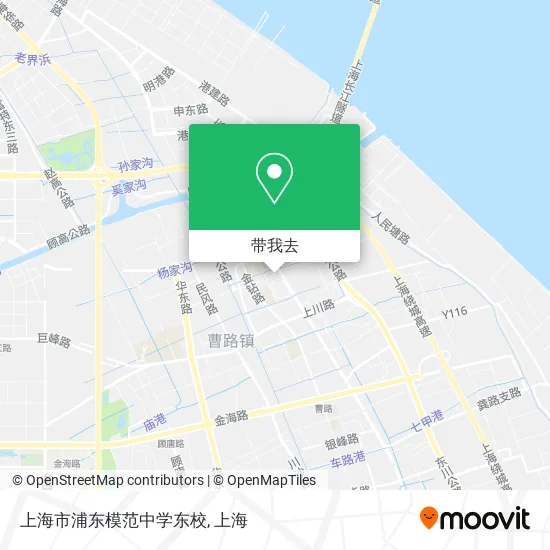 上海市浦东模范中学东校地图
