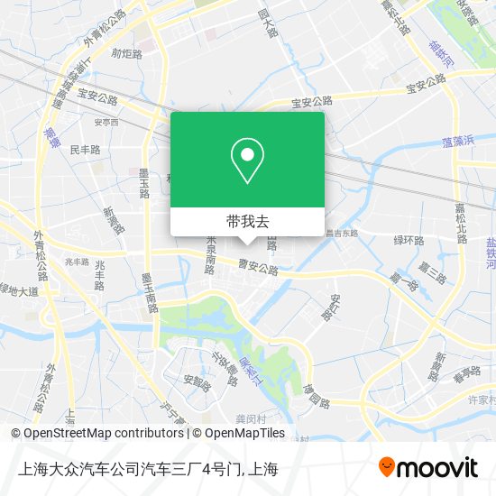 上海大众汽车公司汽车三厂4号门地图