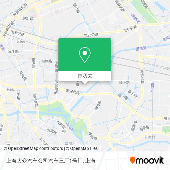 上海大众汽车公司汽车三厂1号门地图