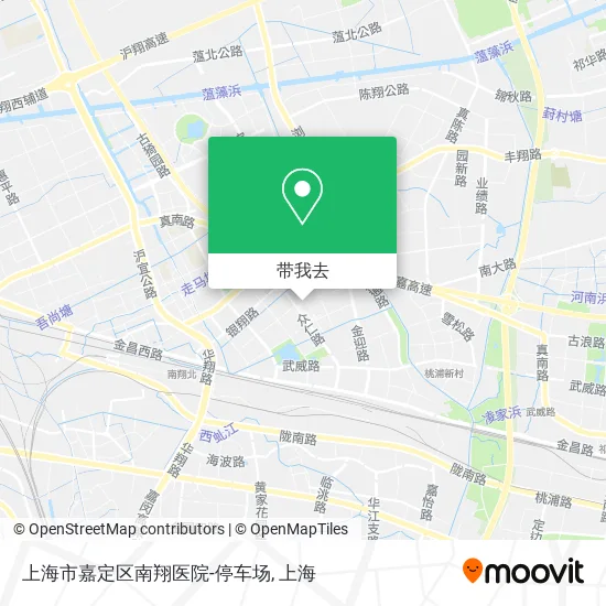 上海市嘉定区南翔医院-停车场地图