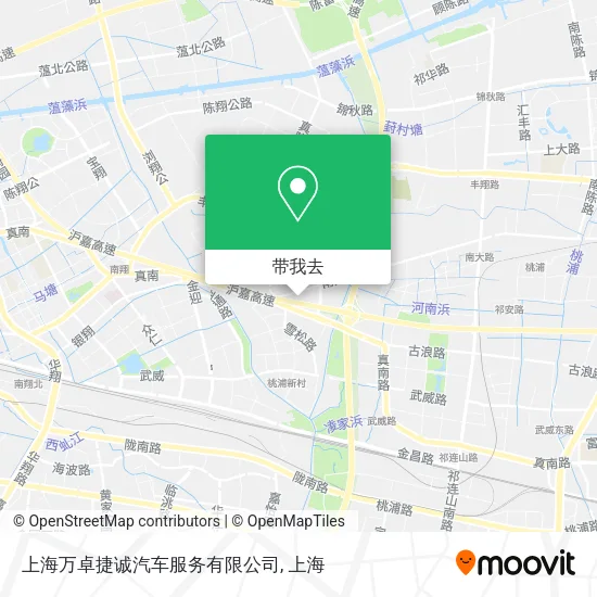 上海万卓捷诚汽车服务有限公司地图