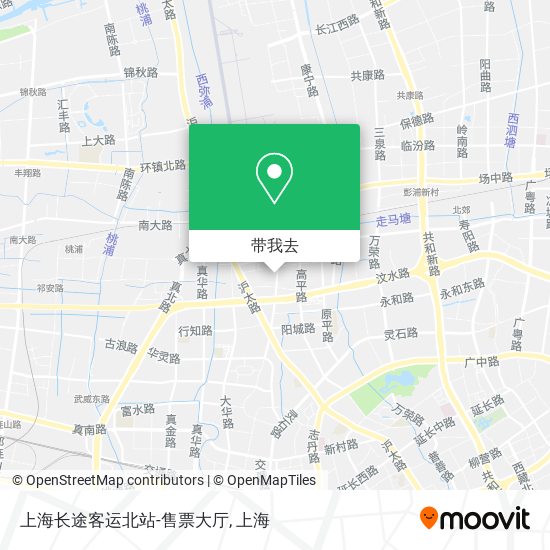 上海长途客运北站-售票大厅地图