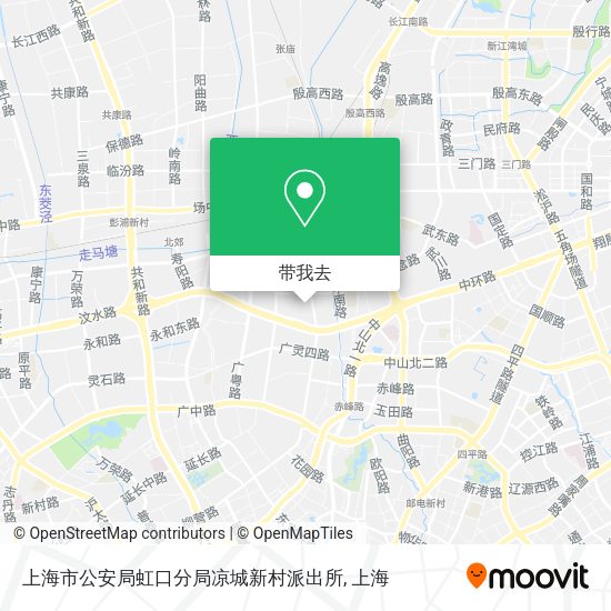 上海市公安局虹口分局凉城新村派出所地图