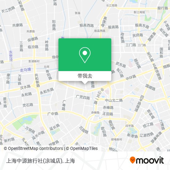 上海中源旅行社(凉城店)地图