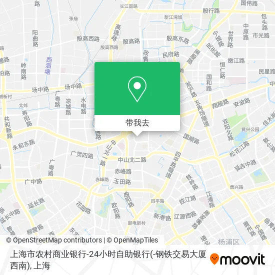 上海市农村商业银行-24小时自助银行(-钢铁交易大厦西南)地图