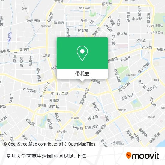 复旦大学南苑生活园区-网球场地图