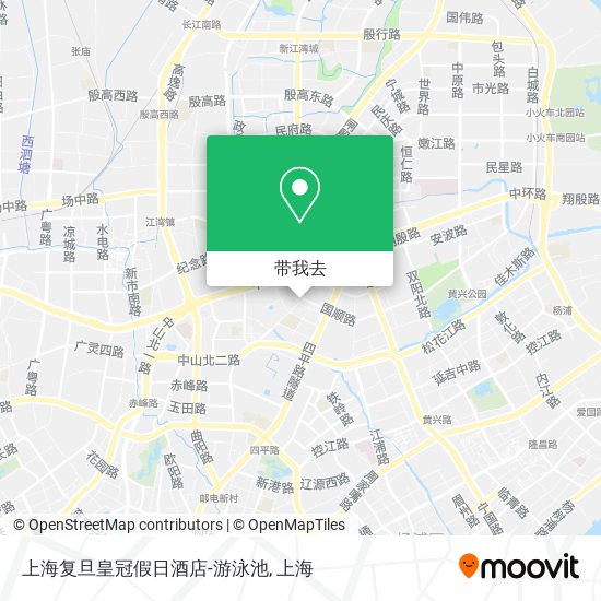 上海复旦皇冠假日酒店-游泳池地图