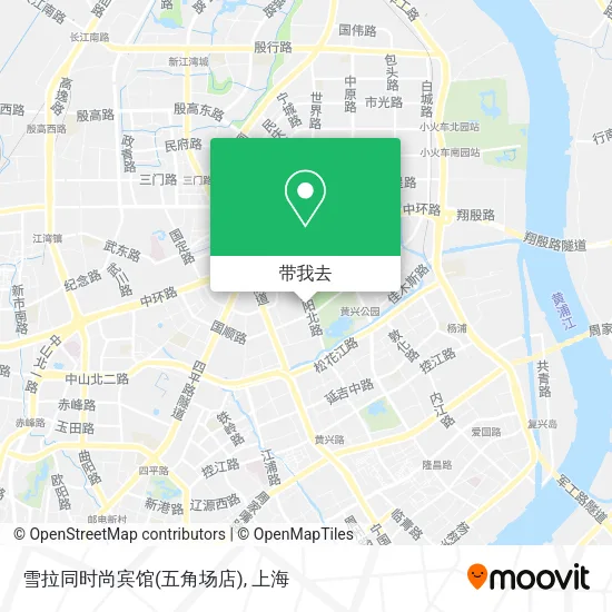 雪拉同时尚宾馆(五角场店)地图