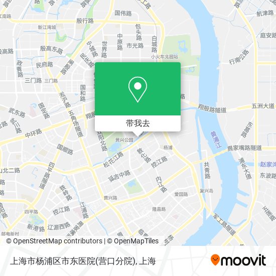 上海市杨浦区市东医院(营口分院)地图