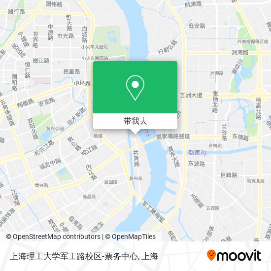 上海理工大学军工路校区-票务中心地图