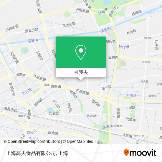 上海高夫食品有限公司地图