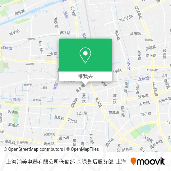 上海浦美电器有限公司仓储部-亲昵售后服务部地图