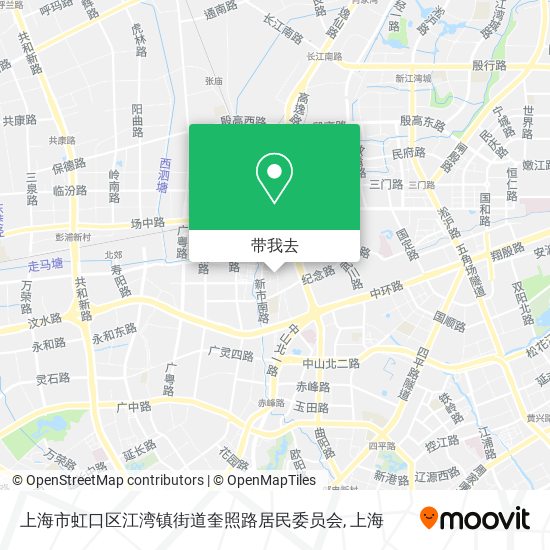 上海市虹口区江湾镇街道奎照路居民委员会地图