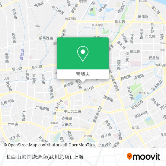 长白山韩国烧烤店(武川总店)地图