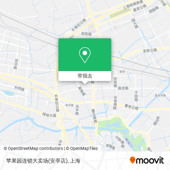 苹果园连锁大卖场(安亭店)地图